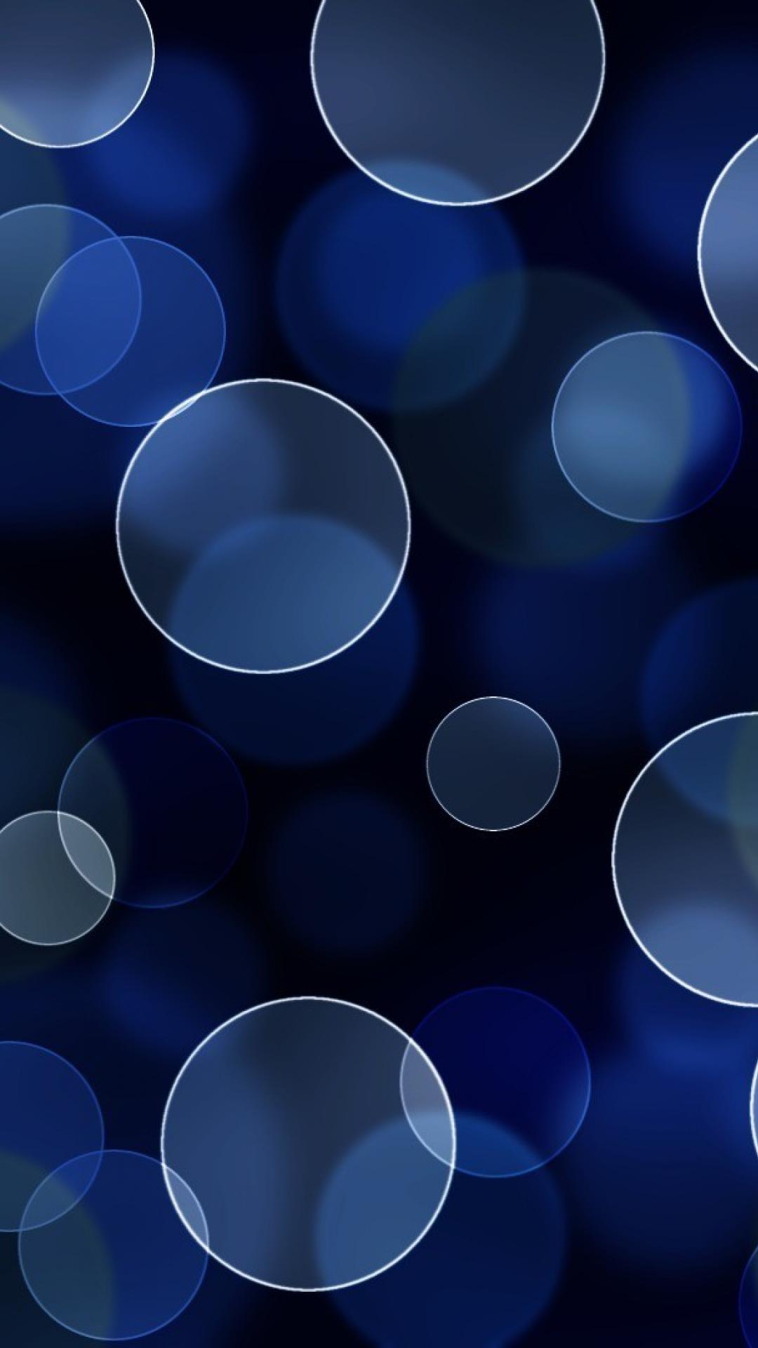 Abstract Blue Circles Light Orbs Wallpaper