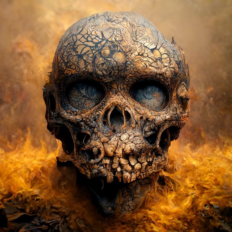 Prompthunt Monster Fantasy Hell Skull