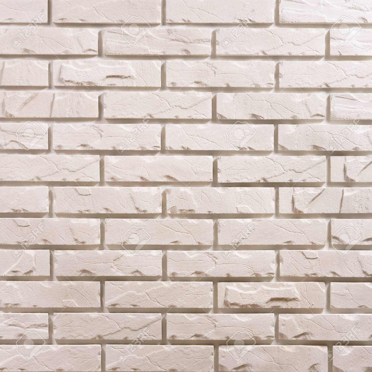 White Brick Seamless Repeating Wallpaper Background Pattern Stock