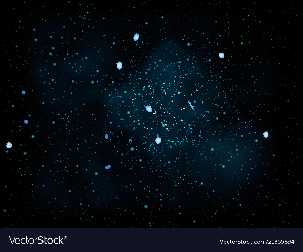 Blue Glitter Particles Background For Royalty Vector