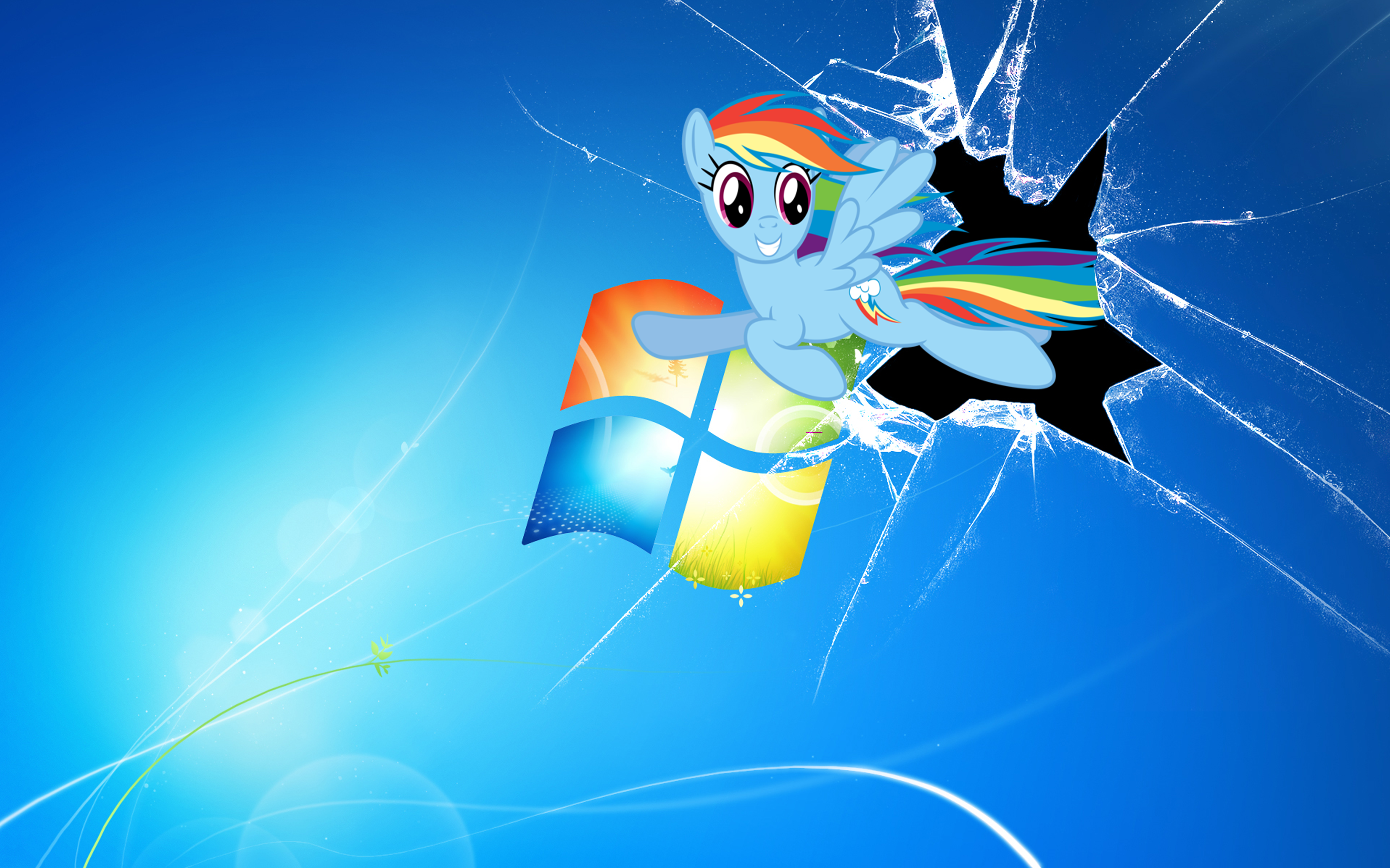 Cracked Screen Wallpaper Windows 8 Rainbowdash windows wallpaper