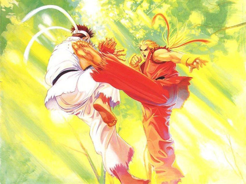 Ryu E Ken Lutando Papel De Parede Wallpaper