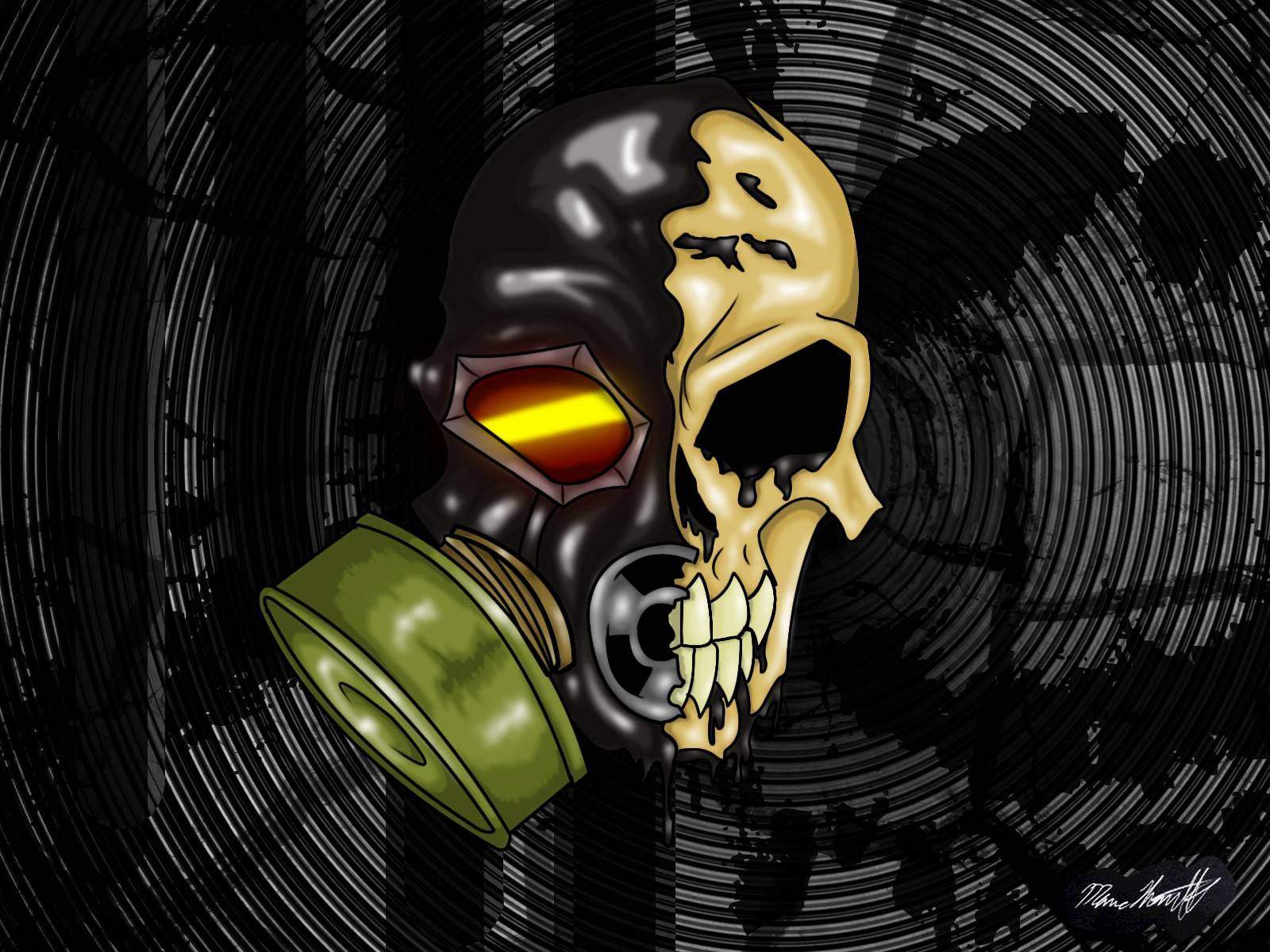 anime gas mask drawing