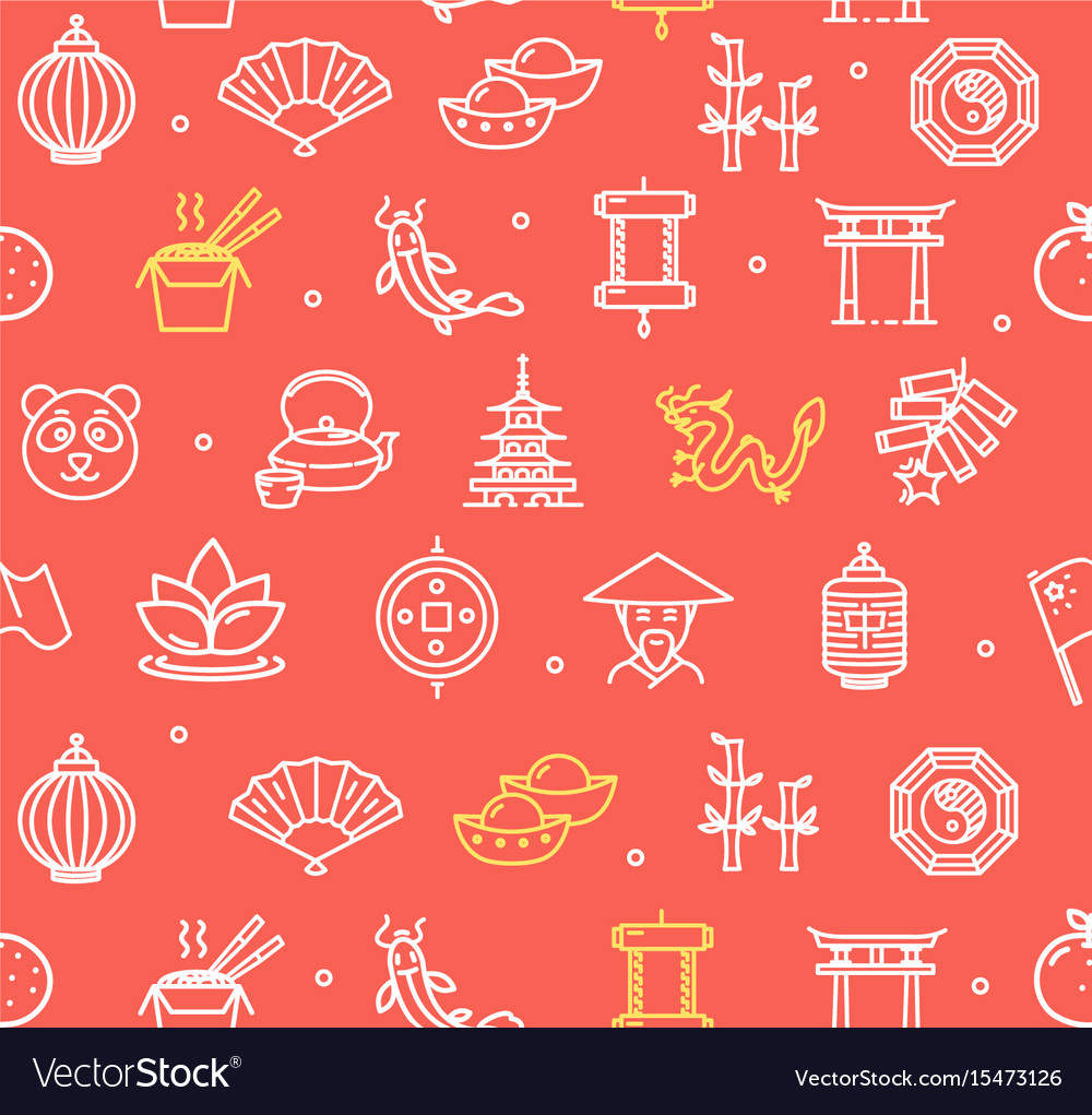 Symbol Of China Pattern Background Royalty Vector Image