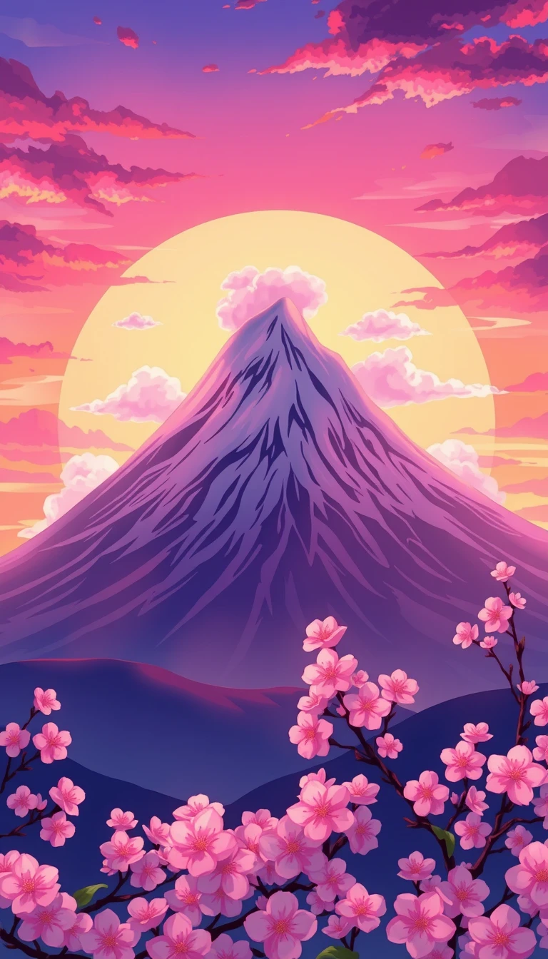 Mount Fuji Anime Wallpaper