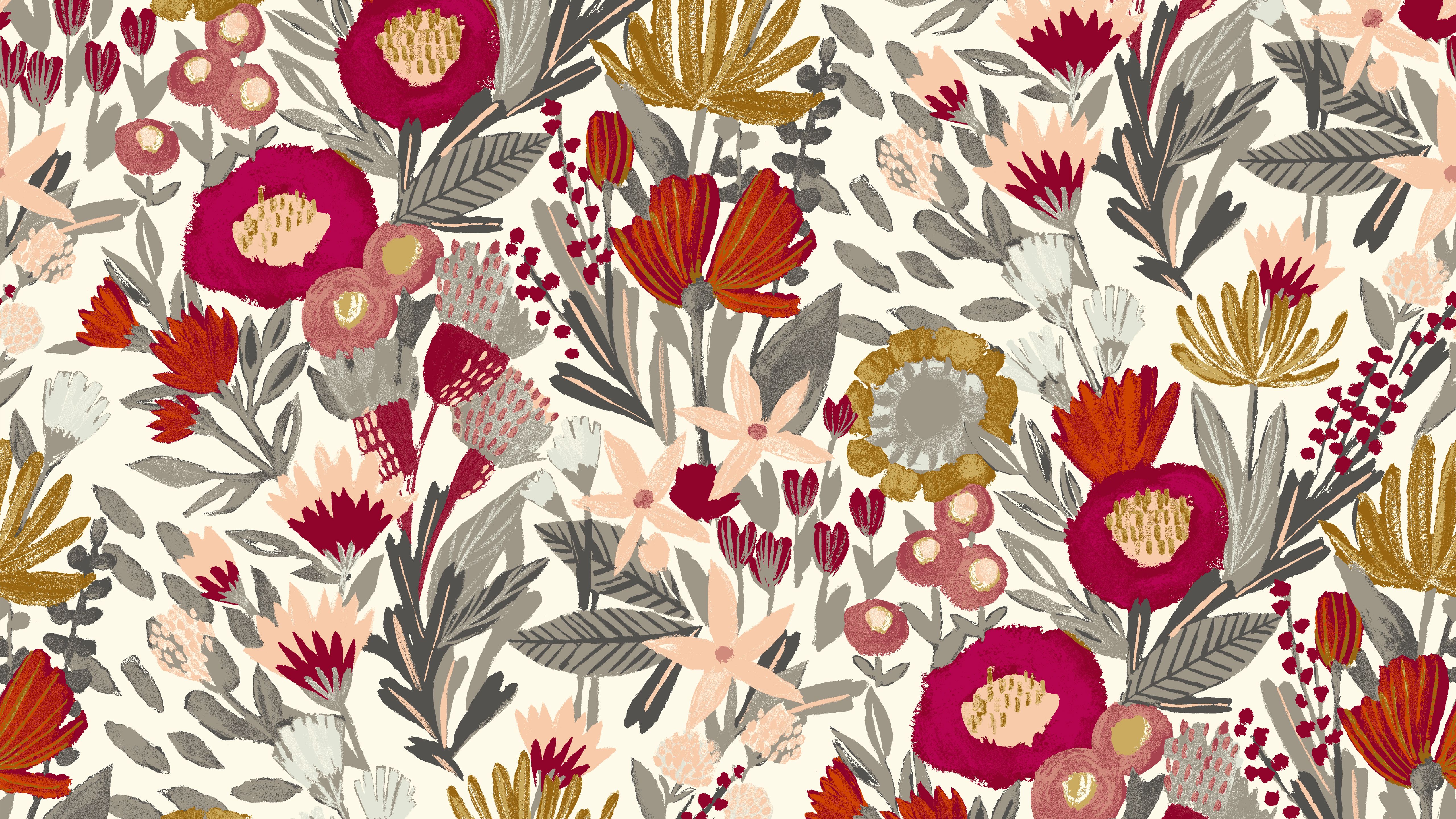 Floral Pattern Desktop Wallpaper At Wallpaperbro