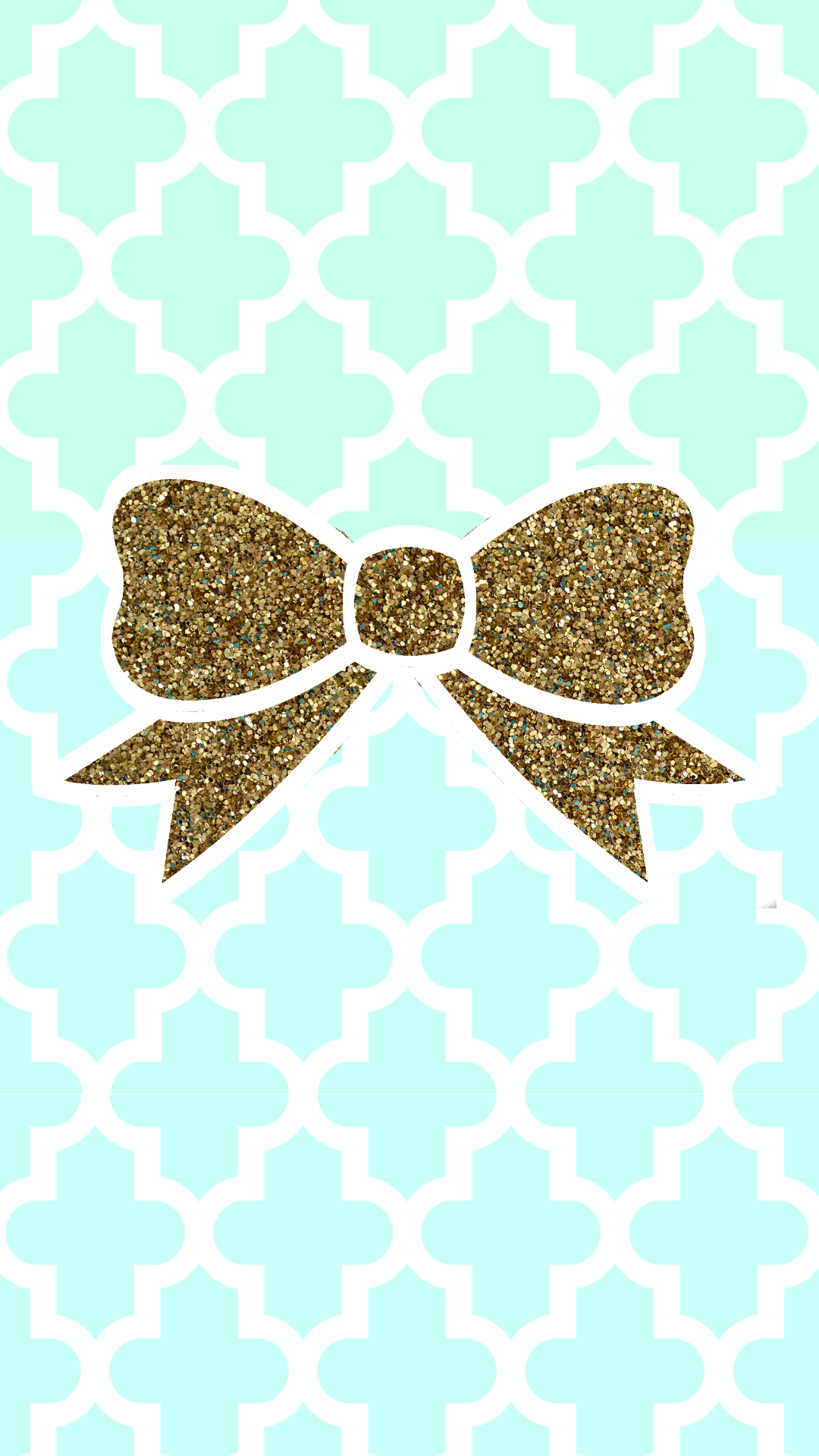 Tiffany Blue Gold Glitter Bow Tech Wallpaper Love