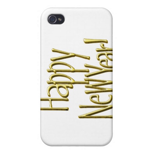 New Year Gold Text Add Background Color iPhone 4s Cases