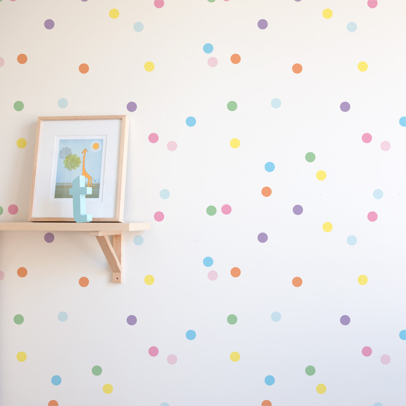 Confetti Print Removable Wallpaper For Nursery