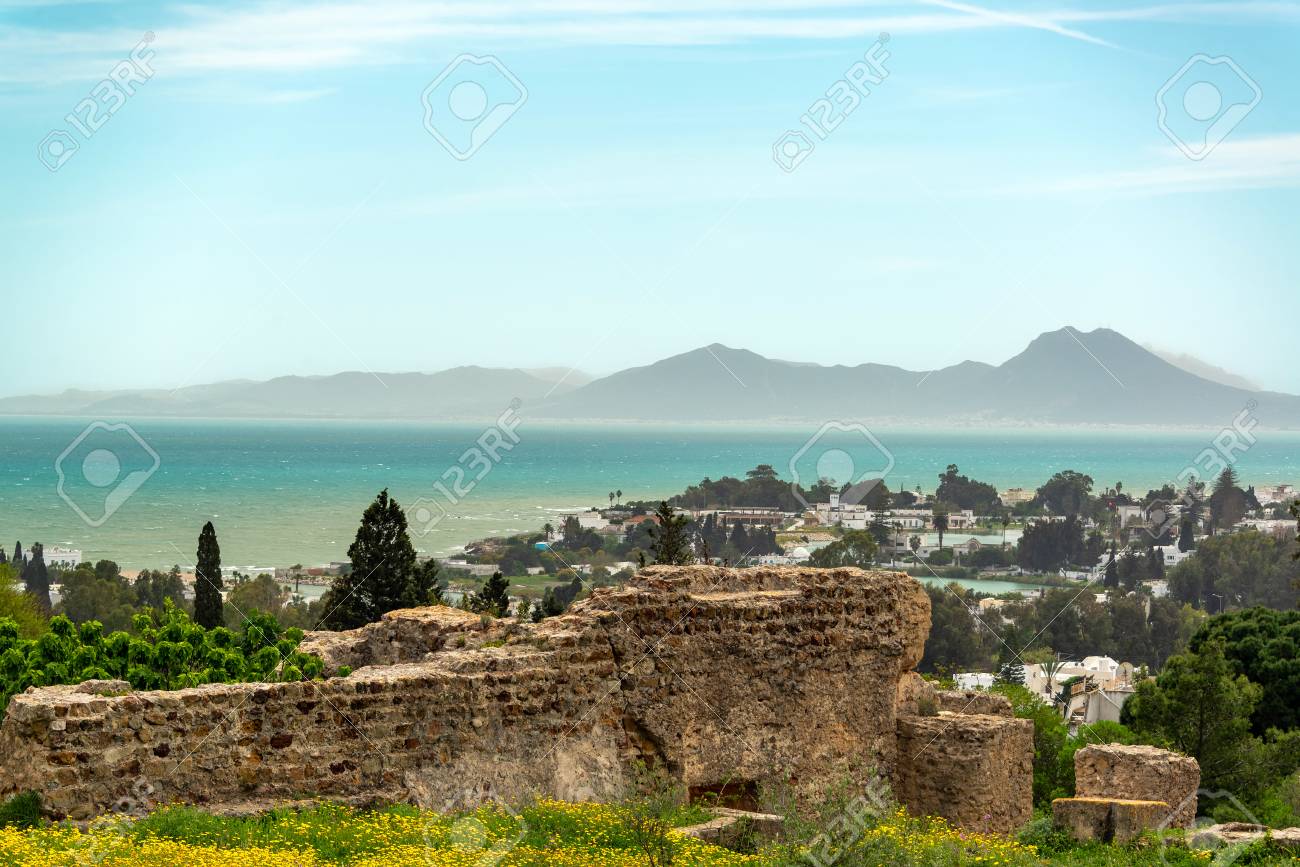 Of The Ruins Ancient Carthage In Tunisia With