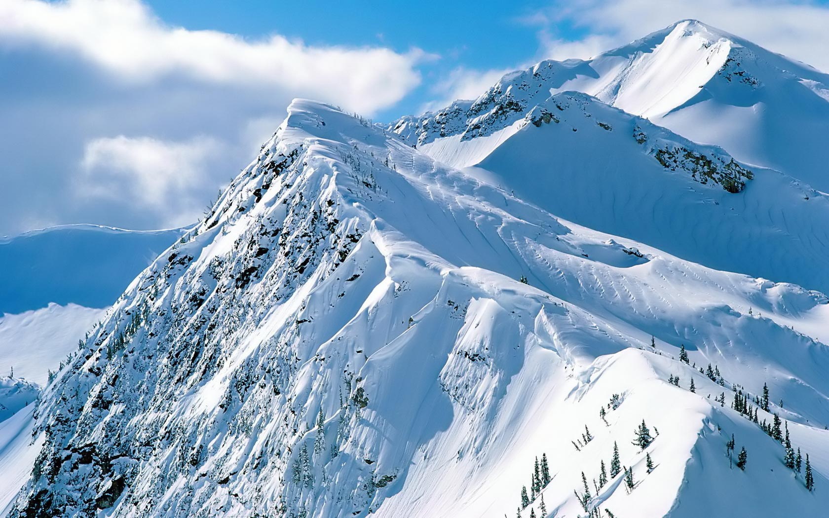 Snow Covered Mountain Desktop Wallpaper HD For Mobile
