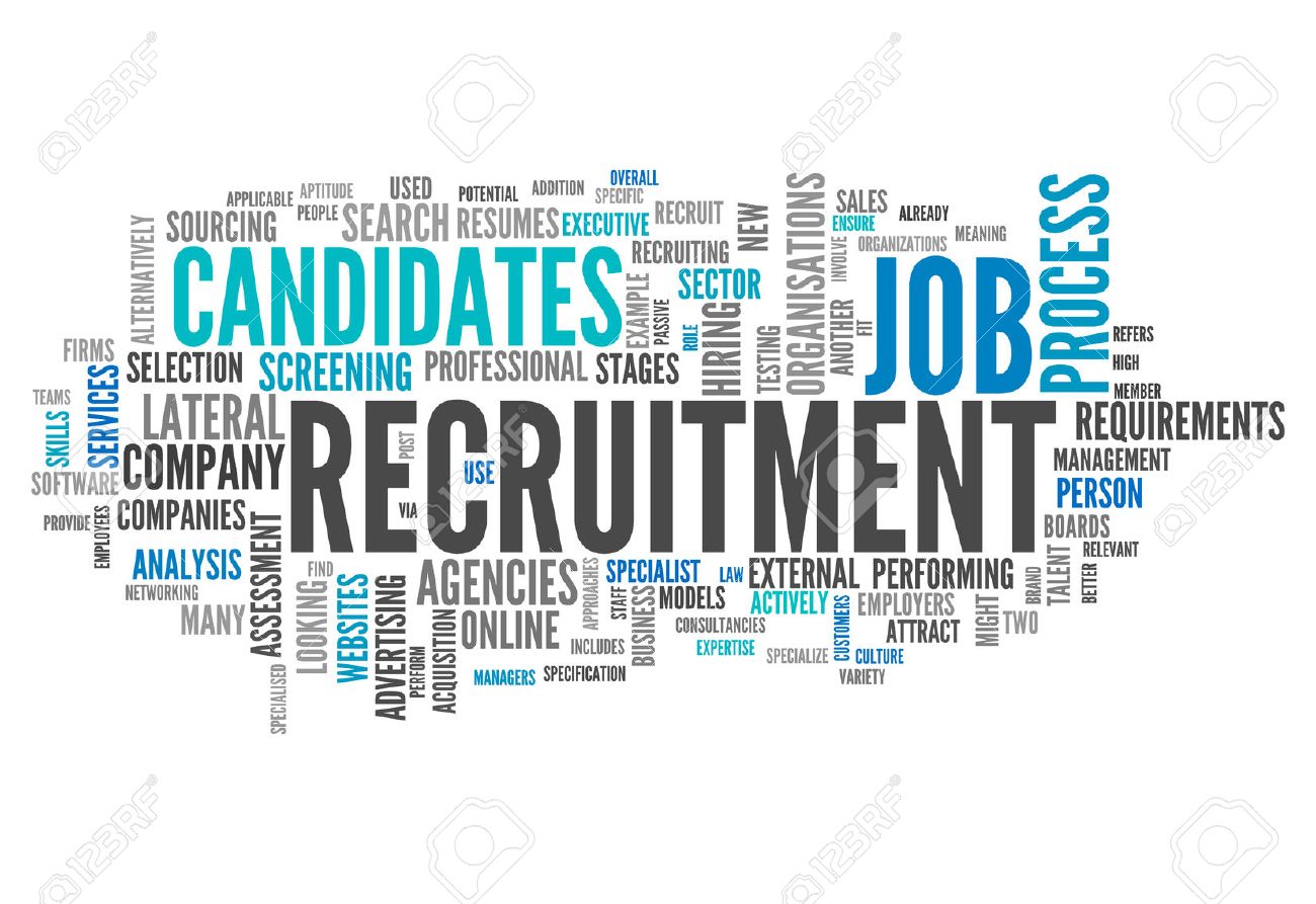 Word Cloud With Recruitment Related Tags Stock Photo Picture And