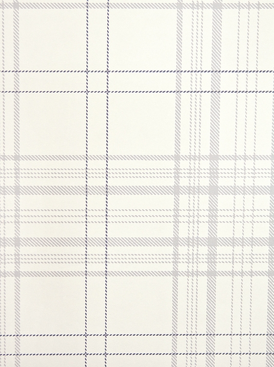 Rakel Plaid Wallpaper Off white and grey plaid wallpaper with thin