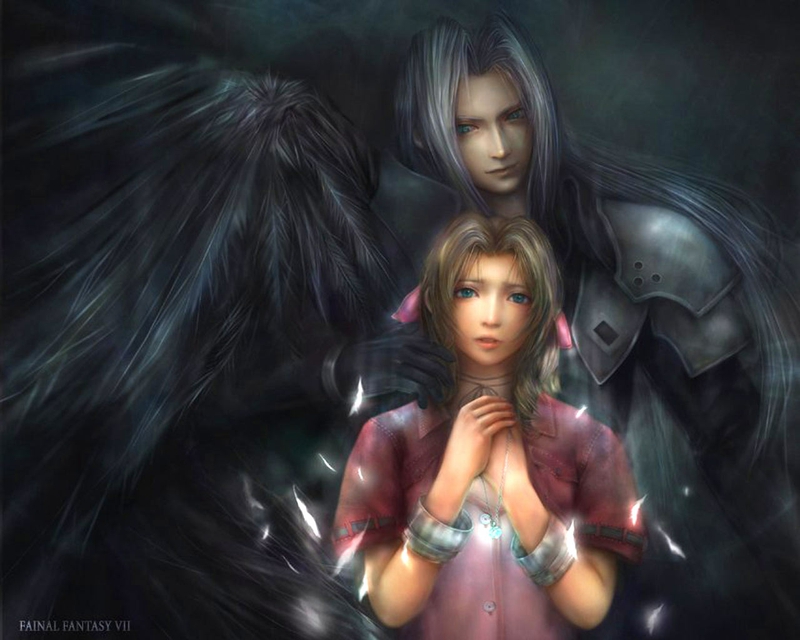 Aerith Fantasy And Sephiroth Anime Final HD Wallpaper