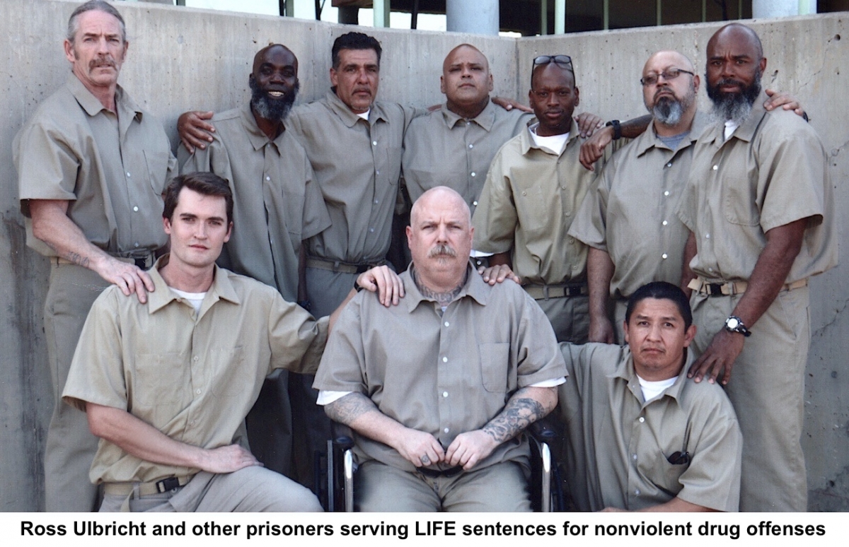 Ross Ulbricht with other inmates serving life sentences for non-violent drug offenses
