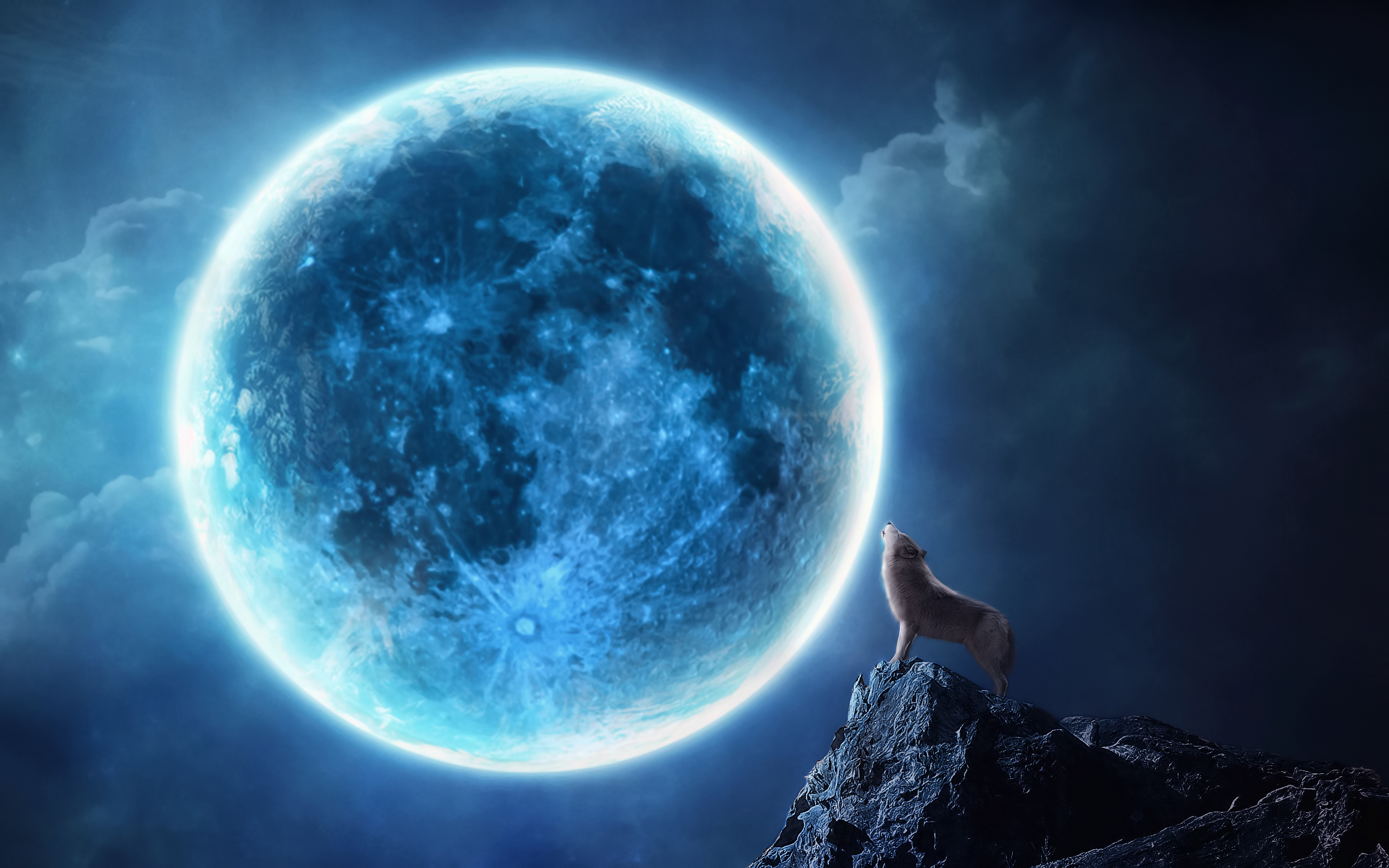 Howling Wolf Background Wallpaper HD