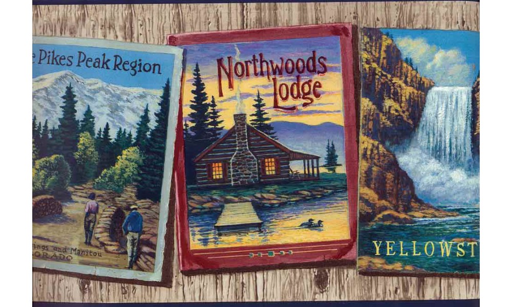 Home Northwood Lodge Wallpaper Border 1000x600