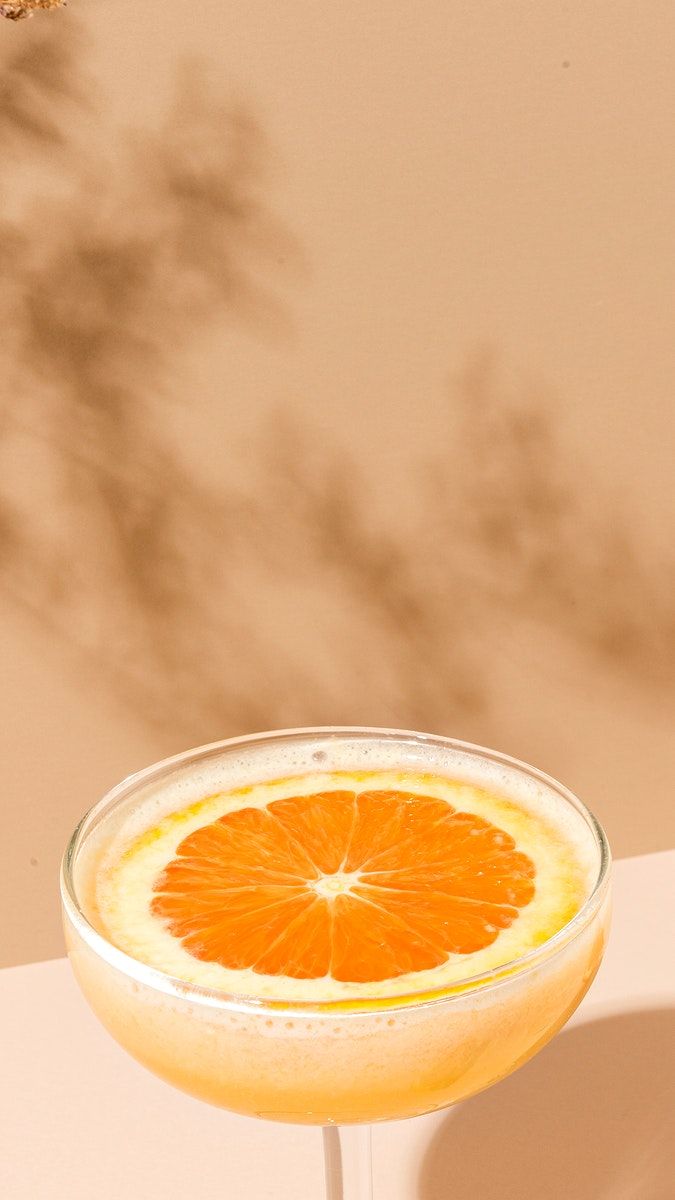 Fresh Orange Margarita Cocktail Mobile Wallpaper Premium Image