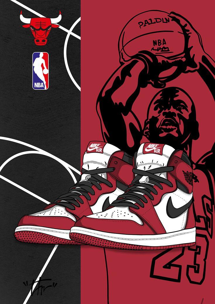 Air Jordan Retro Chicago On Nike Art Sneakers