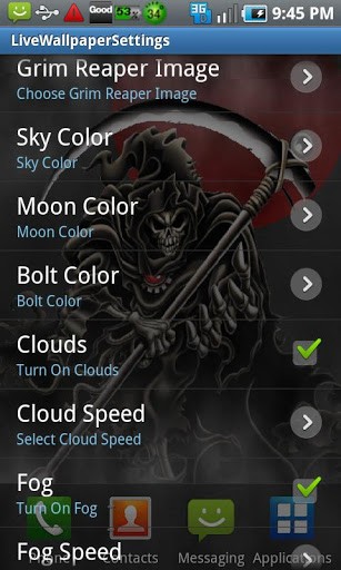 Grim Reaper Livewallpaper App For Android