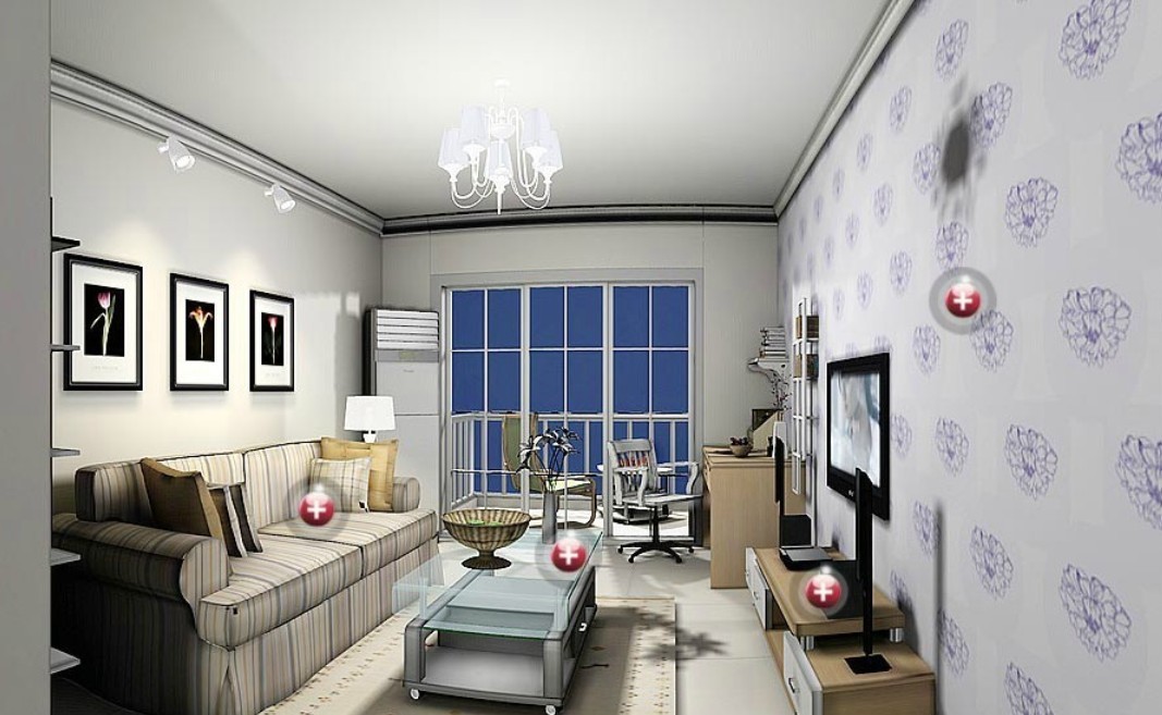Sofa Tv Ark And Wallpaper Design 3d Living Room House
