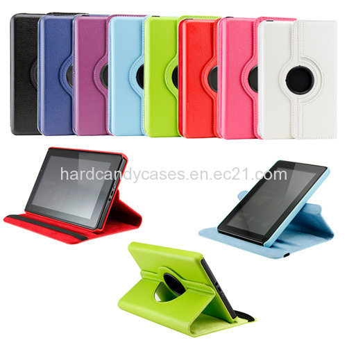 Amazon Kindle Fire Degree Rotating Leather Case Cover