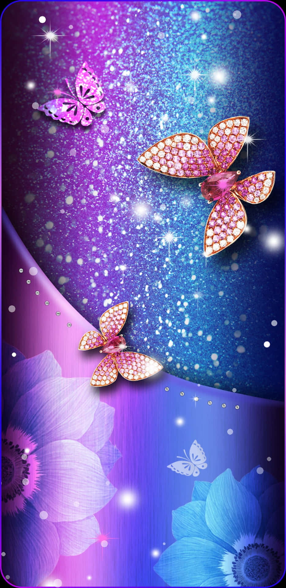 Glitter Butterfly Wallpaper