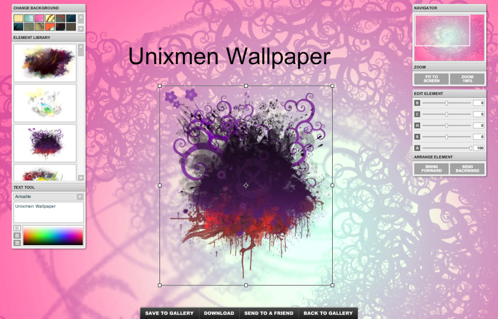 Create your own wallpapers online with X3Studios   Unixmen