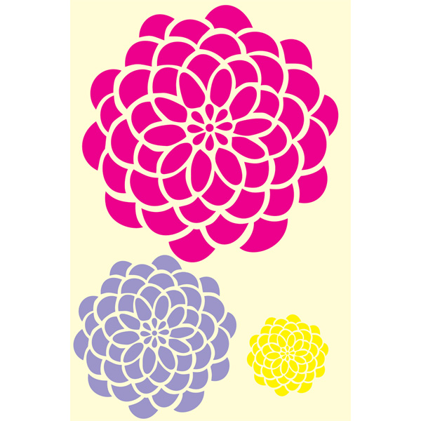  Bold Blossom Kit Small Large XLarge Zinnia Flower Designer Pattern