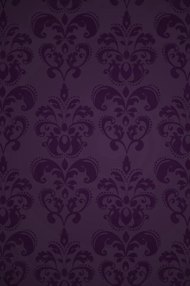 Purple Damask Wallpaper Para iPhone