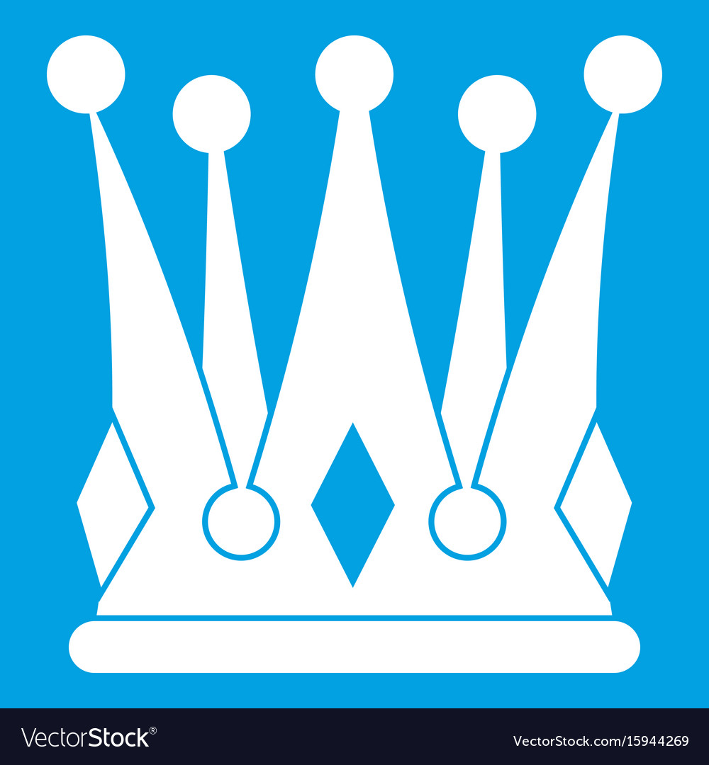 Kingly Crown Icon White Royalty Vector Image