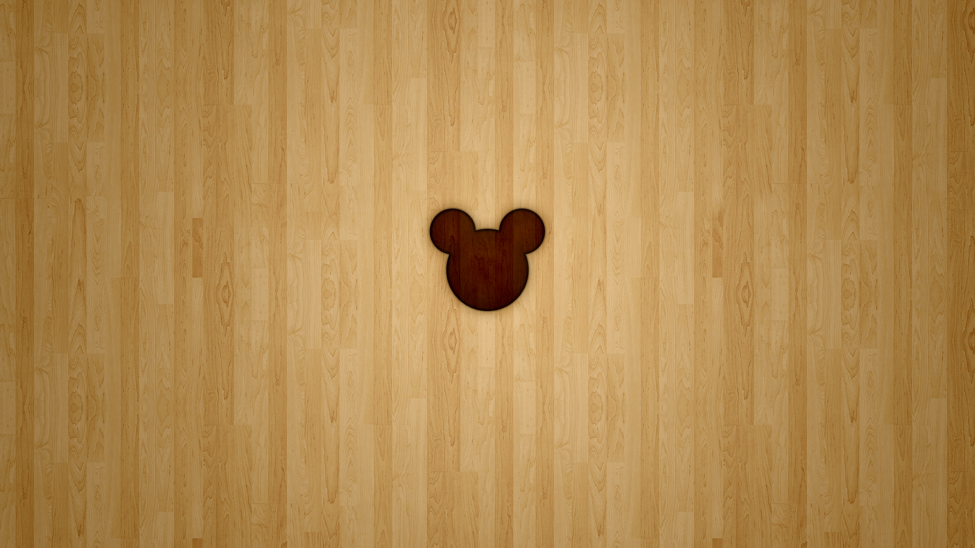 Mickey Disney Minimalistic Wood Wallpaper Minimalist