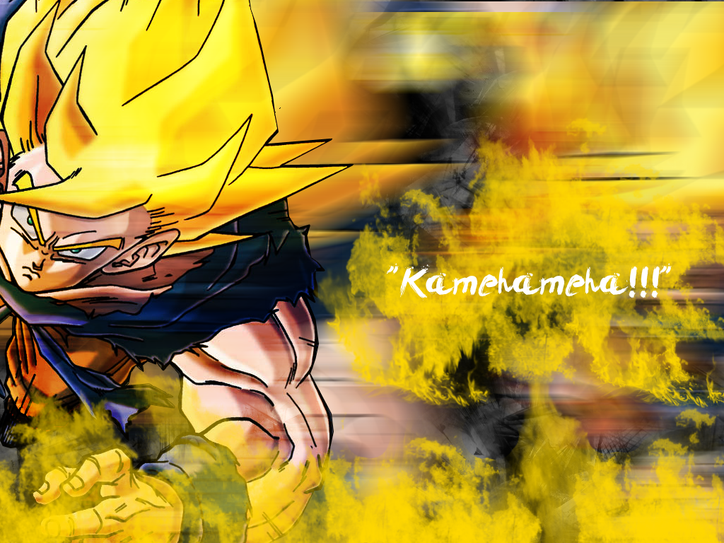 Goku Ssj Kamehameha Wallpaper By Demonfoxslayer