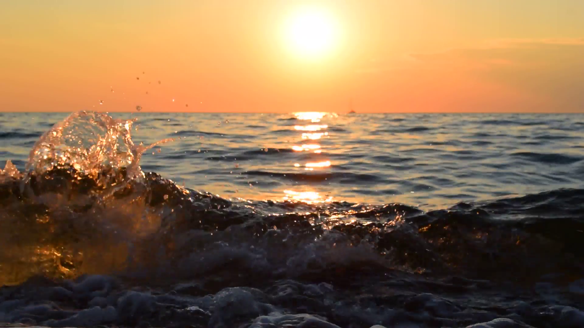 Beach sea sunset background Stock Video Footage   Storyblocks Video