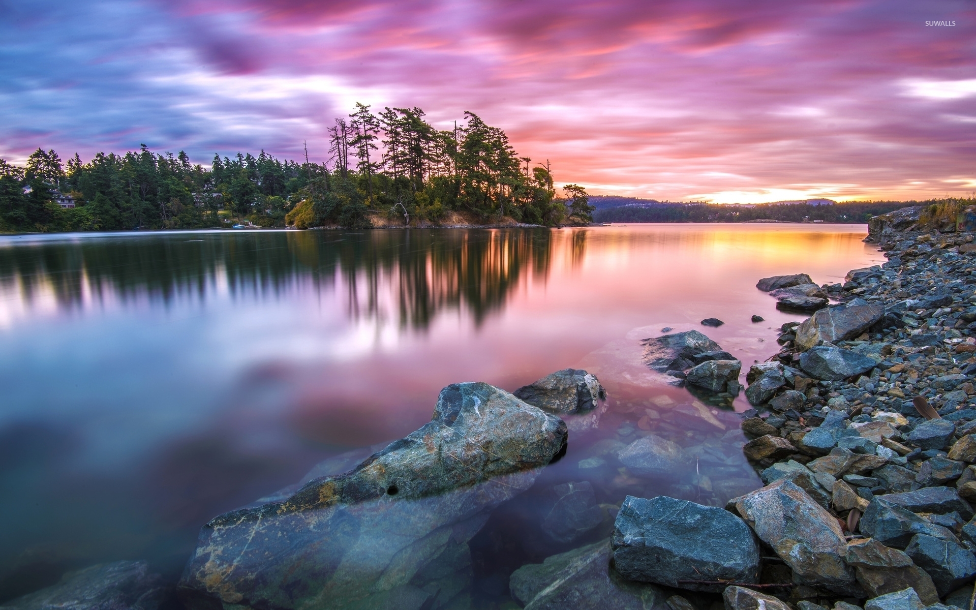 Reflected In The Clear Water Wallpaper Nature Background