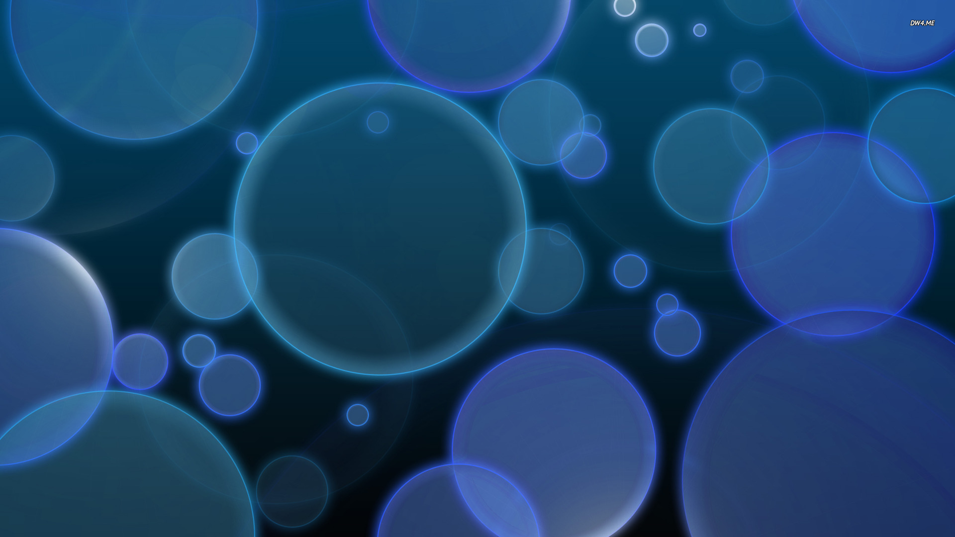 Blue Bubbles Wallpaper Abstract