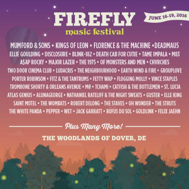 Firefly Music Festival Announces Lineup M E L O