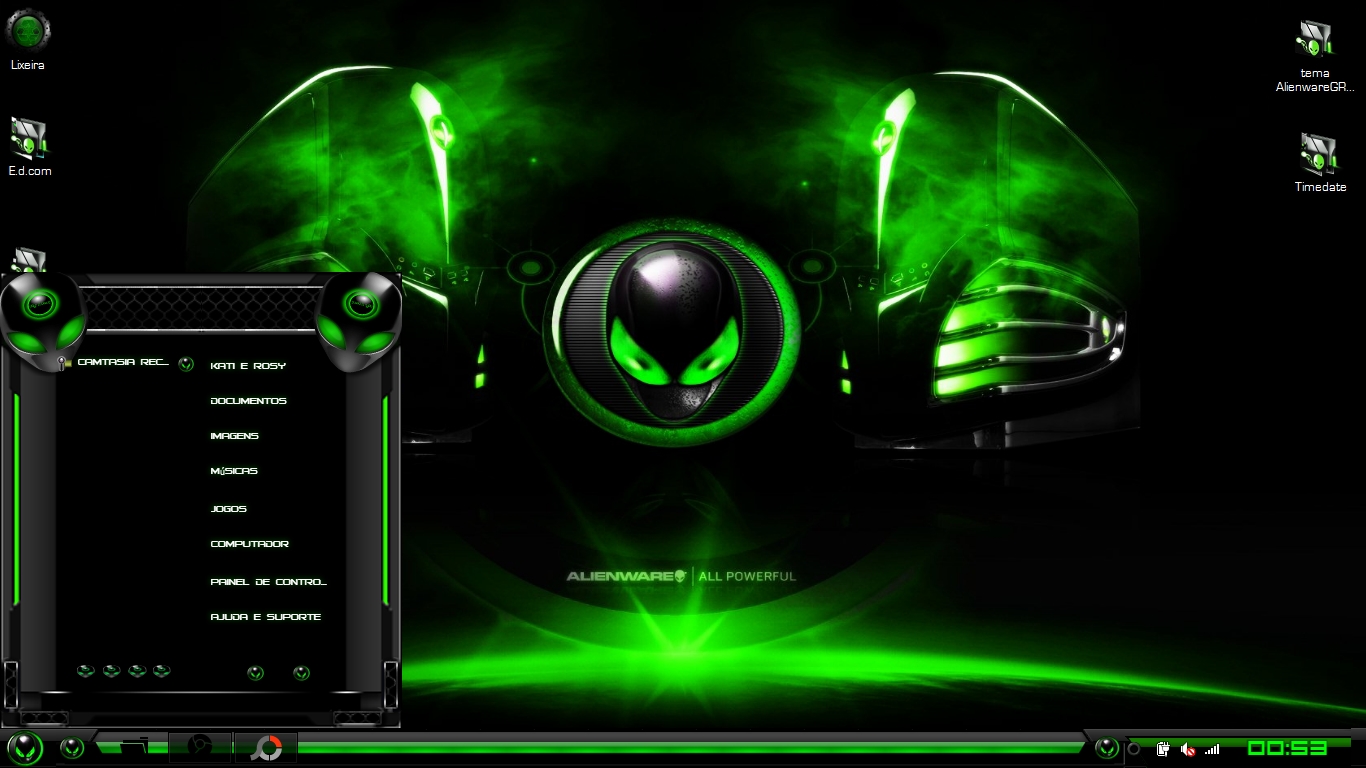 Rosy Temas Windows Theme Alienware Verde