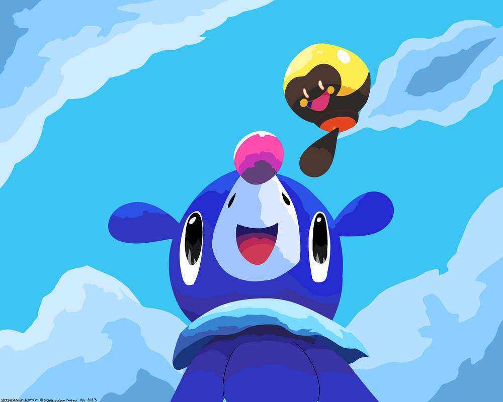 Popplio Has An Idea By Sleepysealion Wallpaper