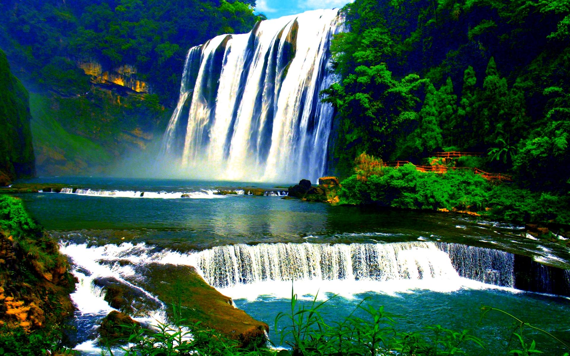Rainforest Waterfall Wallpaper Full HD At Landscape Monodomo