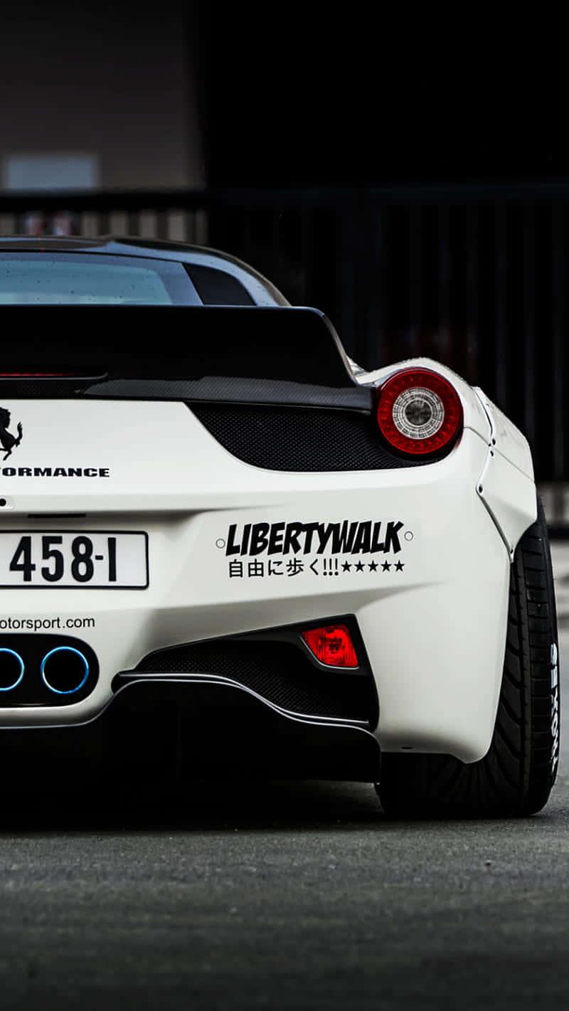 Enjoy The Luxury Of A White Ferrari While Using Your
