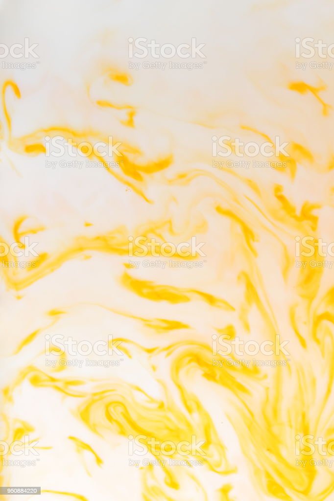 Yellow White Abstract Background Pattern Of Paints On