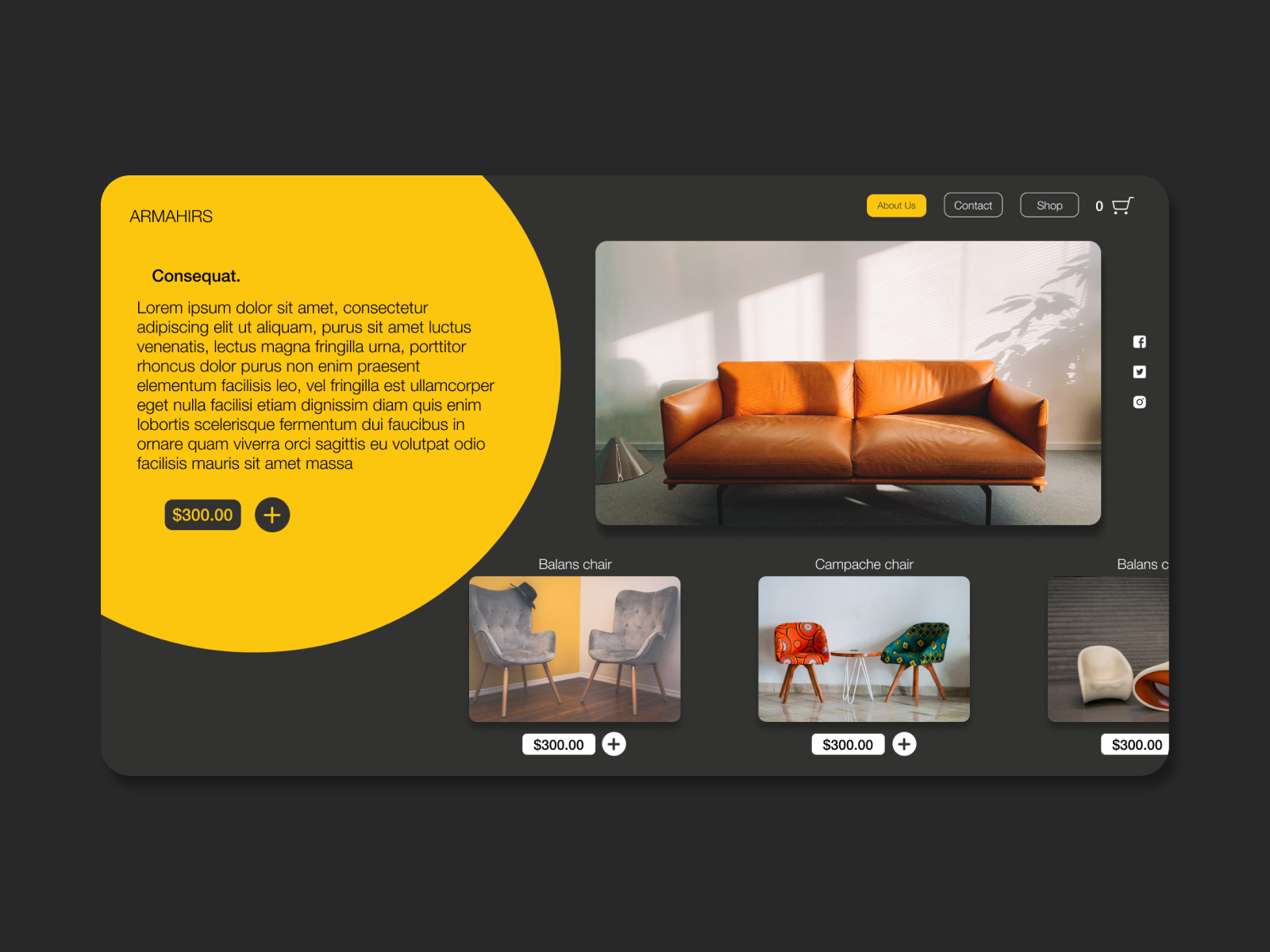Furniture Showroom Concept Web Design By Bosko Vidojevic On Dribbble