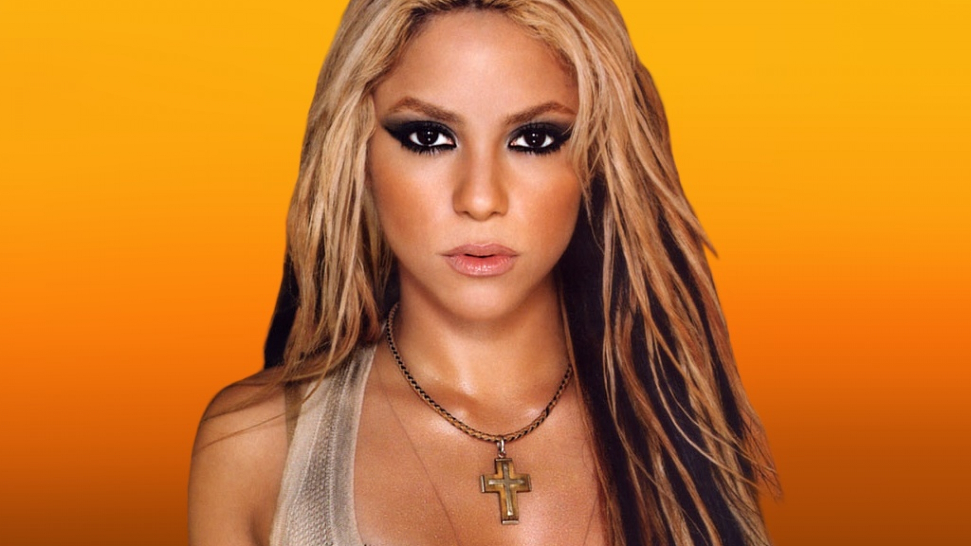 Shakira Blonde Haircut Hand Guitar HD wallpaper  Wallpaperbetter