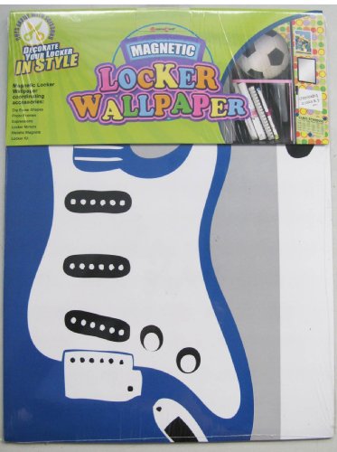 MagnaCard Magnetic Locker Wallpaper Guitar Design 3 pack 9 inch x