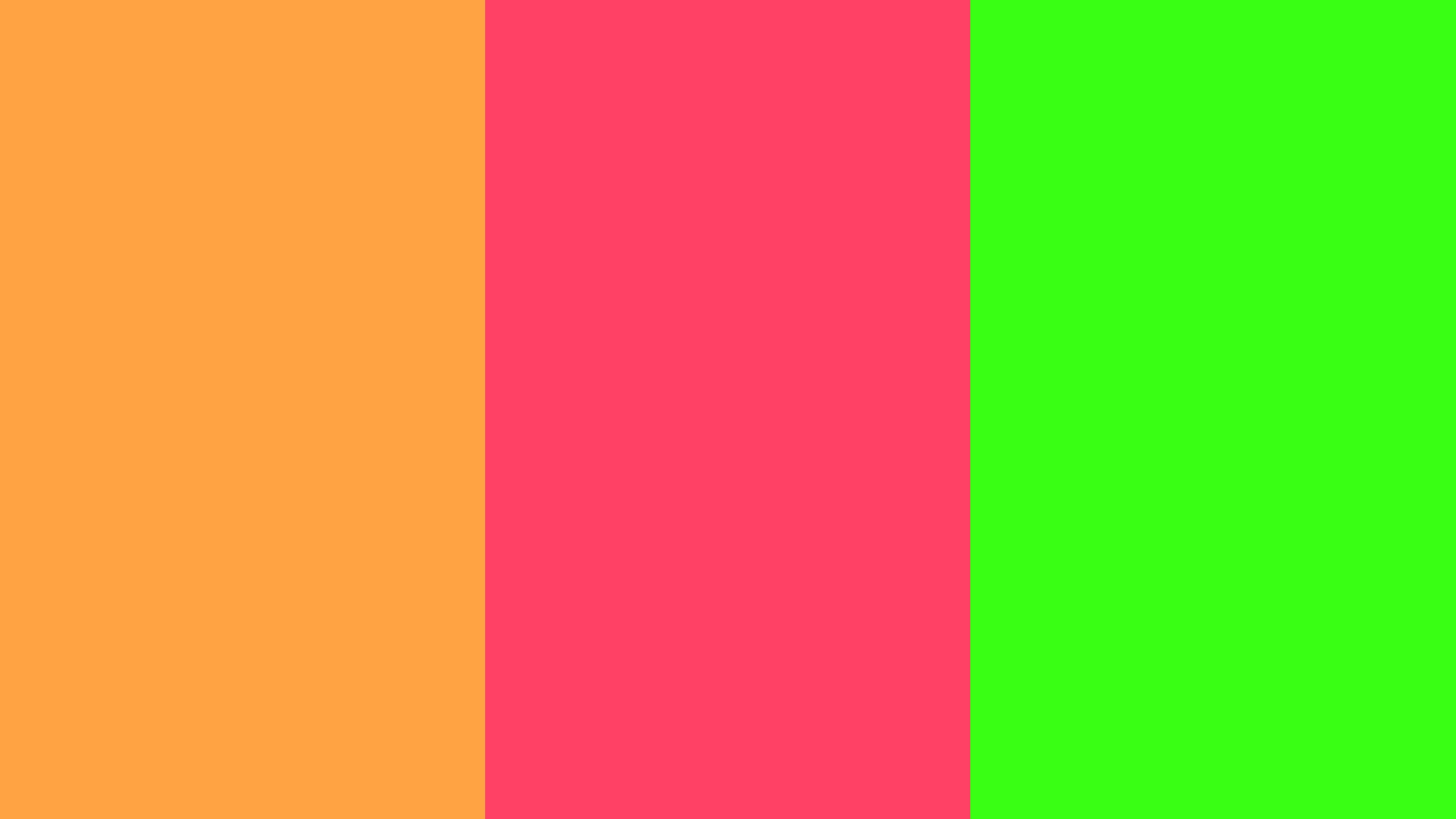 Neon Carrot Fuchsia And Green Solid Three Color Background