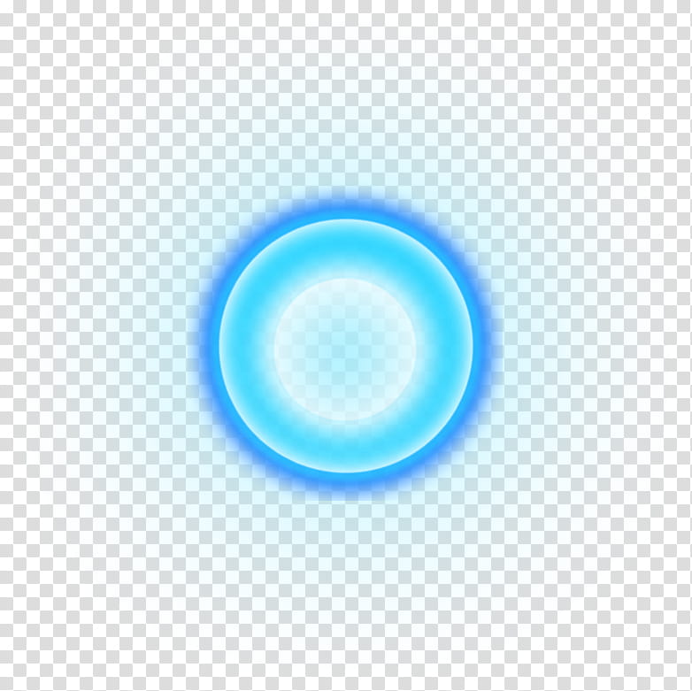 Dragonball Ki Ball Round Blue Light Transparent Background Png