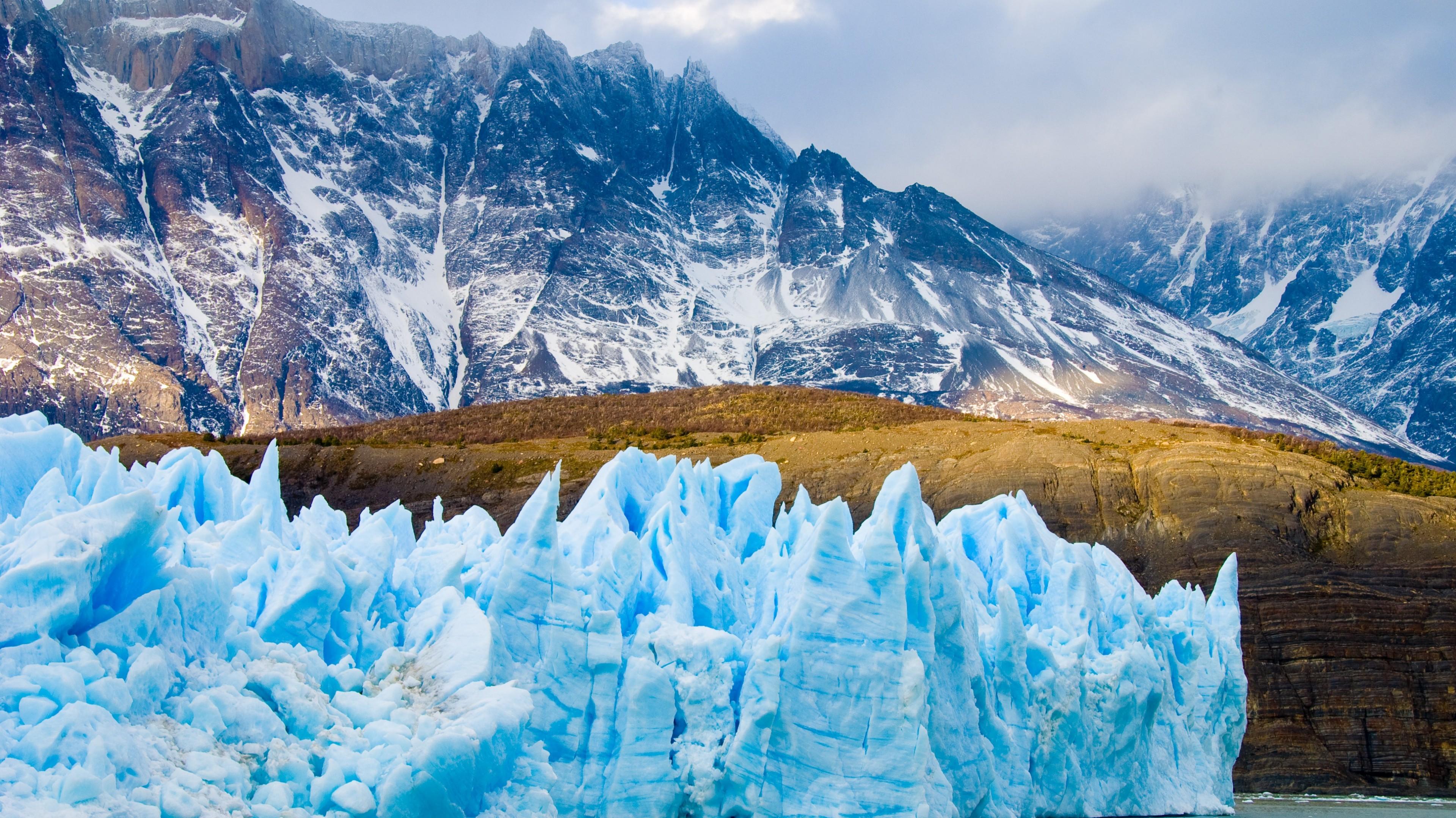 Stock Image Mountains Glacier Chile 4k