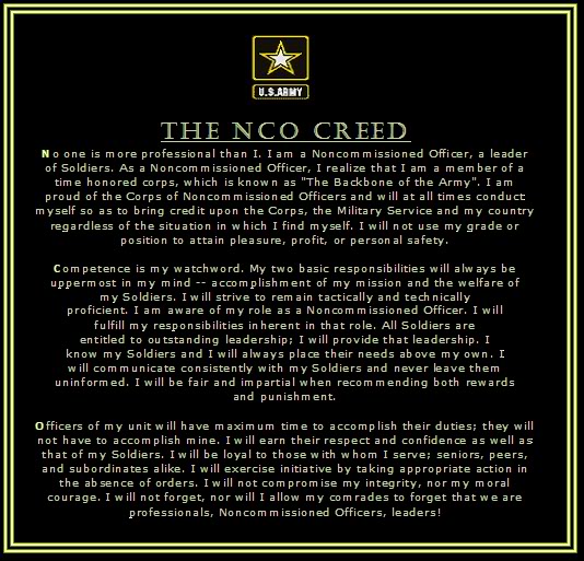 Nco Creed Quotes