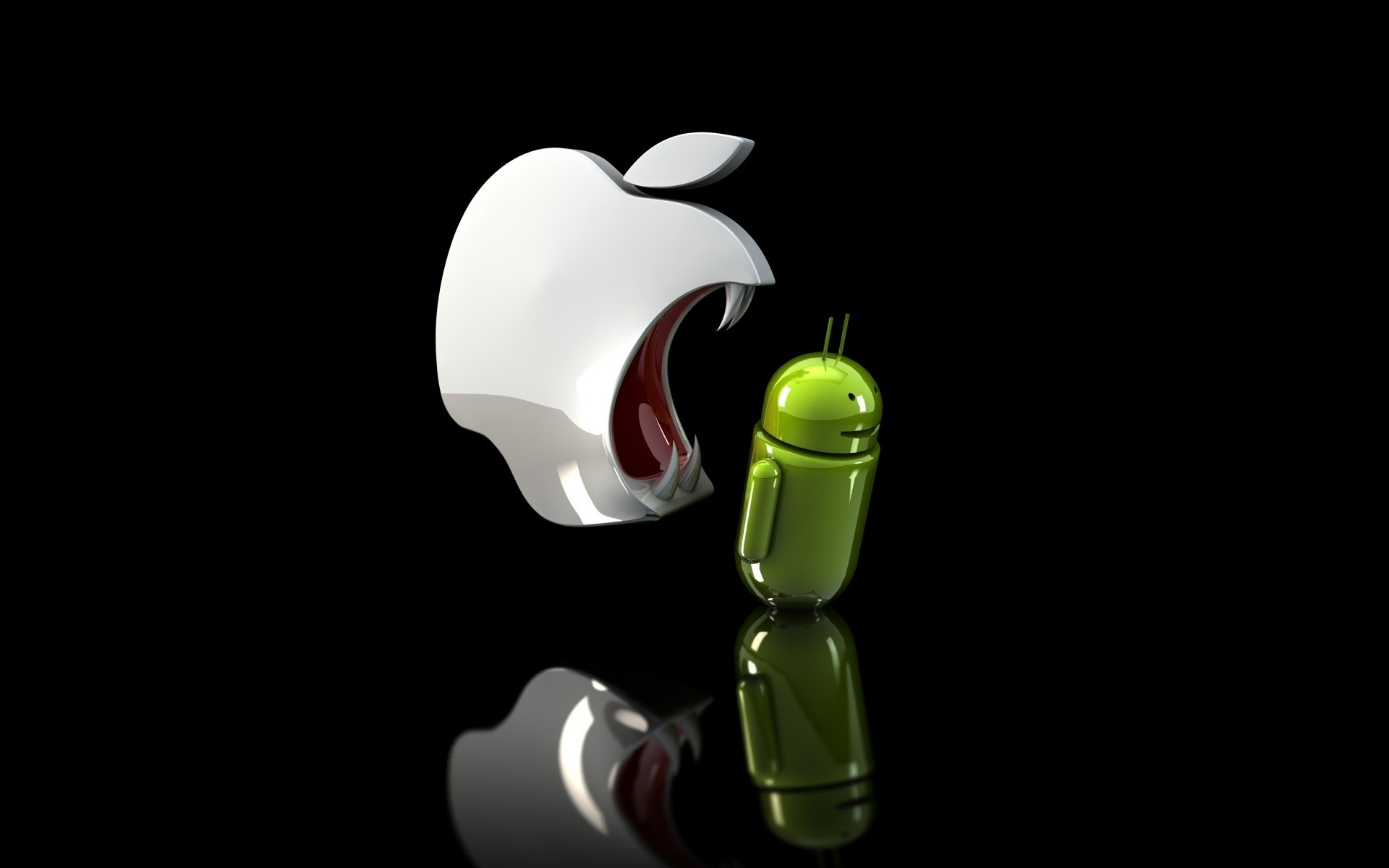 Android Eating Apple HD wallpaper | Pxfuel